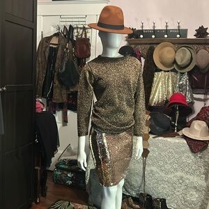 Grace Sweat metallic sweater in size small